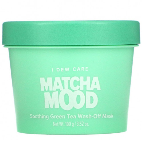 I Dew Care, Matcha Mood, успокаивающая смываемая маска для лица с зеленым чаем, 100 г (3,52 унции)