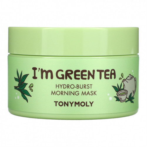 Tony Moly, I'm Green Tea, утренняя маска для лица Hydro-Burst, 100 г (3,52 унции)