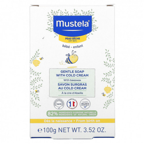 Mustela, Baby, мягкое мыло с холодным кремом, 100 г (3,52 унции)