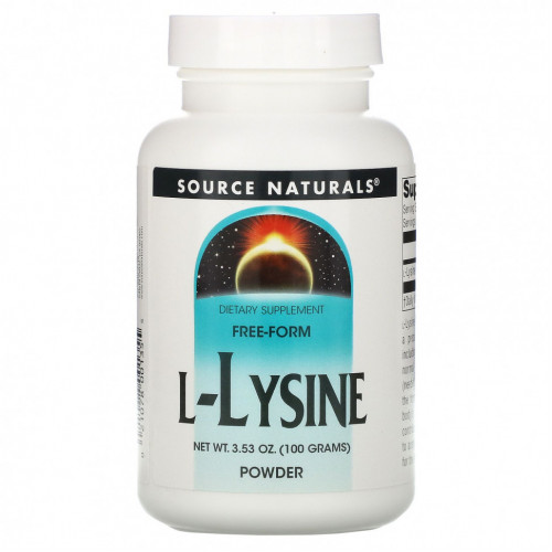 Source Naturals, L-лизин в порошке, 100 г (3,53 унции)