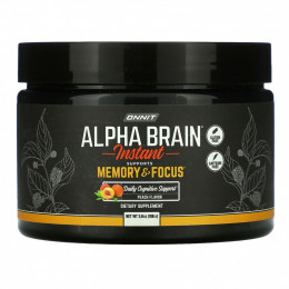 Onnit, Alpha Brain Instant, для памяти и концентрации внимания, персик, 108 г (3,8 унции)