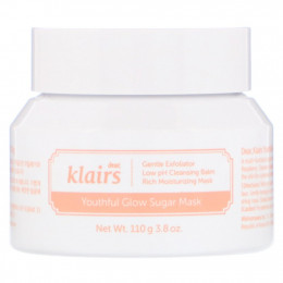 Dear, Klairs, Youthful Glow, маска с сахаром, 110 г (3,8 унции)