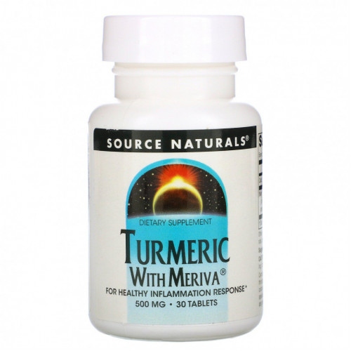 Source Naturals, Куркума с меривой, 500 мг, 30 таблеток