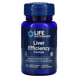 Life Extension, Liver Efficiency Formula, для здоровой работы печени, 30 вегетарианских капсул