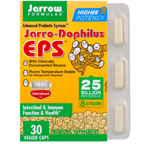 Jarrow Formulas, Jarro-Dophilus EPS, 25 миллиардов, 30 вегетарианских капсул