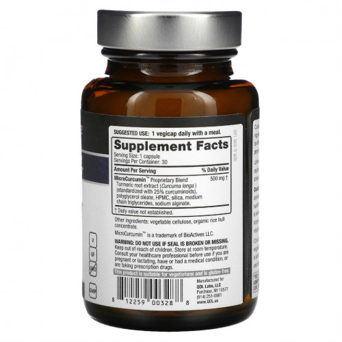 Quality of Life Labs, Curcumin-SR, 30 растительных капсул