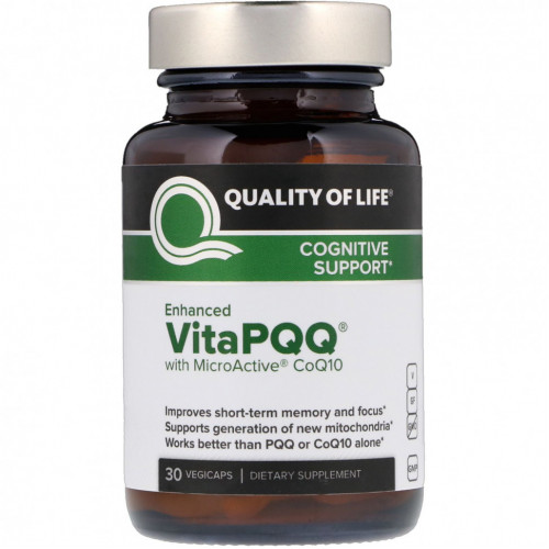 Quality of Life Labs, VitaPQQ, поддержка когнитивных функций, 30 вегетарианских капсул