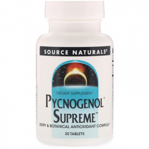 Source Naturals, Пикногенол Supreme, 30 таблеток