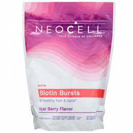 Neocell, Biotin Bursts, вкус ягод асаи, 10 000 мкг, 30 жевательных таблеток