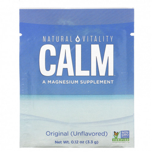 Natural Vitality, CALM, антистрессовая смесь для напитков, оригинальный (без добавок), 30 порционных пакетиков по 3,3 г (0,12 унции)