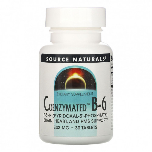 Source Naturals, ферментированный витамин B6, 333 мг, 30 таблеток