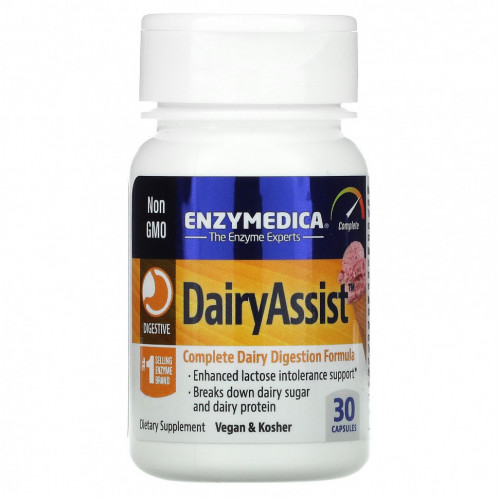 Enzymedica, DairyAssist, 30 капсул