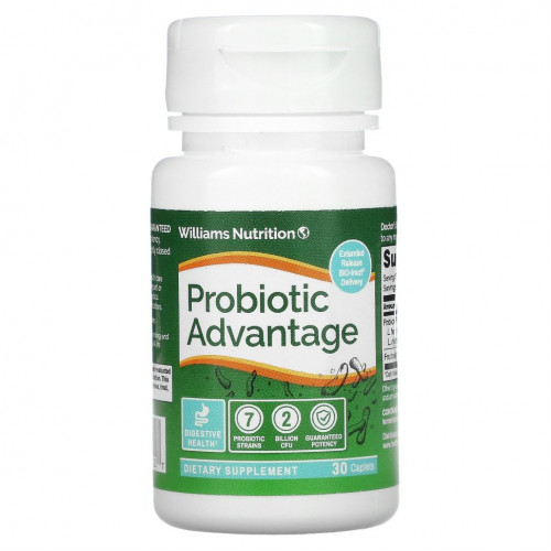 Williams Nutrition, Probiotic Advantage, 2 млрд КОЕ, 30 капсул