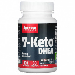 Jarrow Formulas, 7-Keto, ДГЭА, 100 мг, 30 вегетарианских капсул