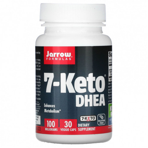 Jarrow Formulas, 7-Keto, ДГЭА, 100 мг, 30 вегетарианских капсул