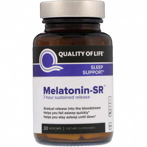 Quality of Life Labs, Melatonin-SR, 30 капсул в растительной оболочке