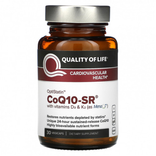 Quality of Life Labs, CoQ10-SR, 30 растительных капсул