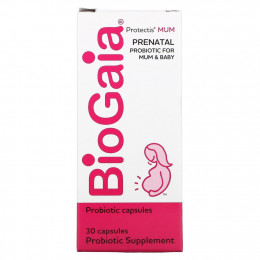 BioGaia, Protectis MUM, пренатальный пробиотик, 30 капсул