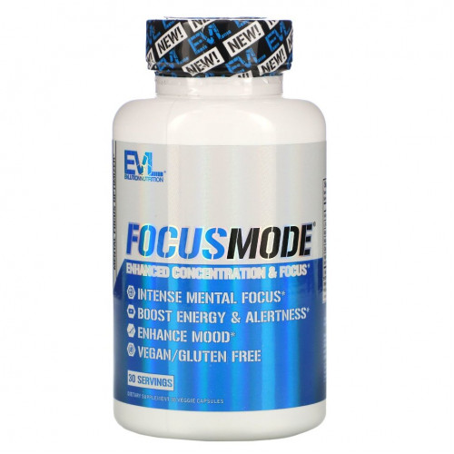 EVLution Nutrition, FocusMode, 30 растительных капсул