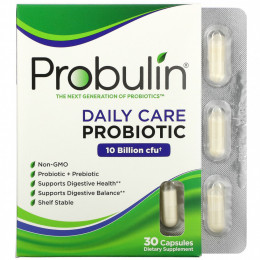 Probulin, Daily Care, пробиотик, 10 млрд КОЕ, 30 капсул