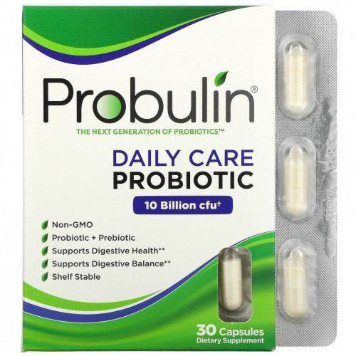 Probulin, Daily Care, пробиотик, 10 млрд КОЕ, 30 капсул