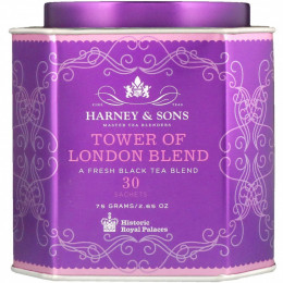 Harney & Sons, смесь «Лондонский Тауэр», освежающий черный чай, 30 пакетиков, 75 г (2,67 унции)