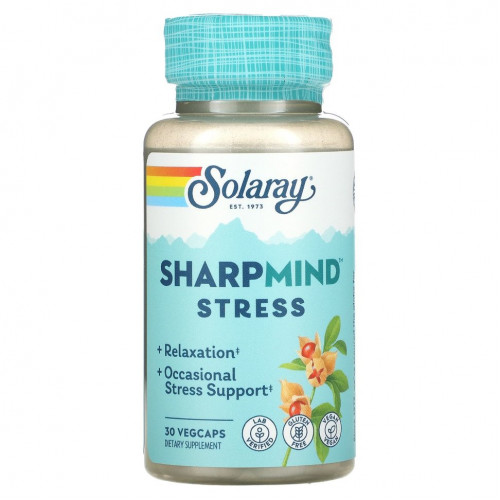 Solaray, SharpMind Stress`` 30 растительных капсул