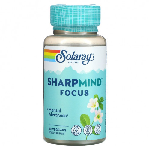 Solaray, SharpMind Focus`` 30 растительных капсул