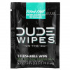 Dude Products, Wipes, On The-Go, смываемые салфетки, с мятой, 30 салфеток в индивидуальной упаковке (5,7 x 7,8 дюйма) каждая