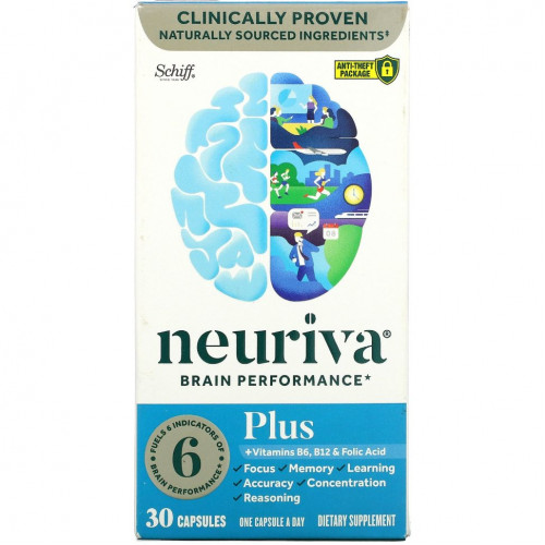 Schiff, Neuriva Brain Performance Plus, 30 Capsules