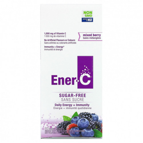 Ener-C, Vitamin C, Multivitamin Drink Mix, Surgar Free, Mixed Berry, 1,000 mg, 30 Packets, 0.2 oz (5.46 g) Each