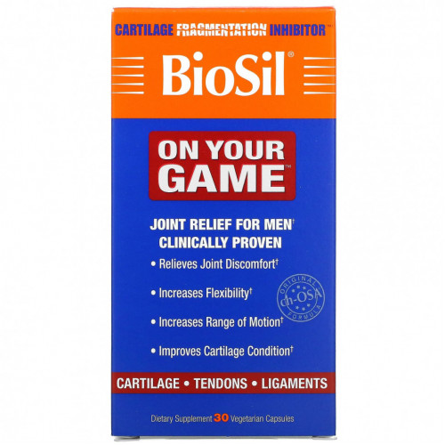 BioSil by Natural Factors, On Your Game, 30 вегетарианских капсул