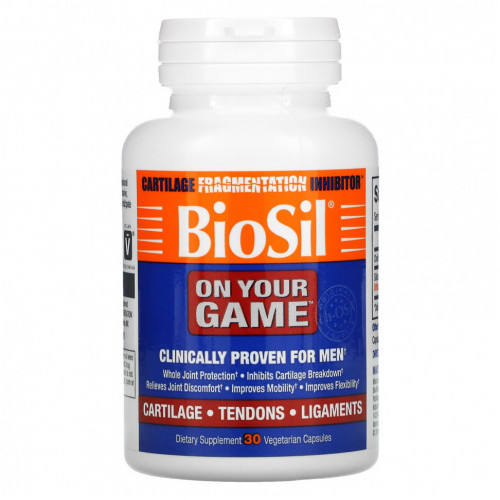 BioSil by Natural Factors, On Your Game, 30 вегетарианских капсул