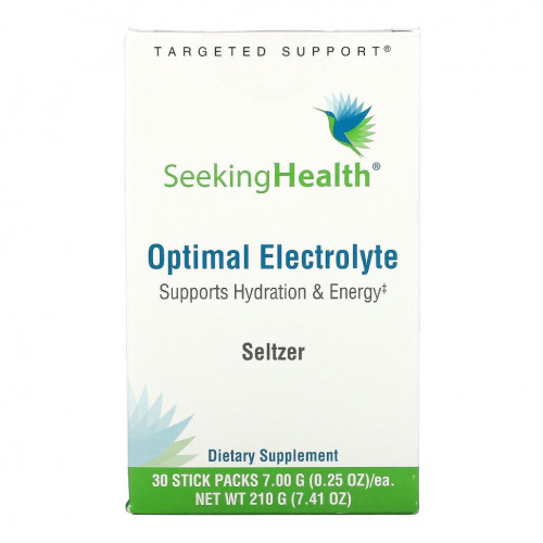 Seeking Health, Optimal Electrolyte, Seltzer, 30 упаковок в стиках по 7 г (0,25 унции)