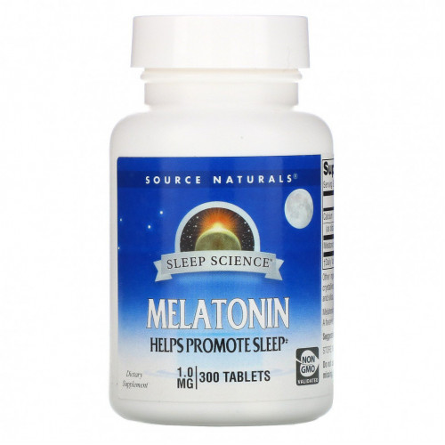 Source Naturals, Sleep Science, Melatonin, 1.0 mg, 300 Tablets