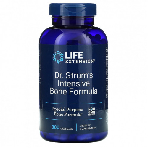 Life Extension, Доктор Strum's Intensive Bone Formula, средство для здоровья костей, 300 капсул