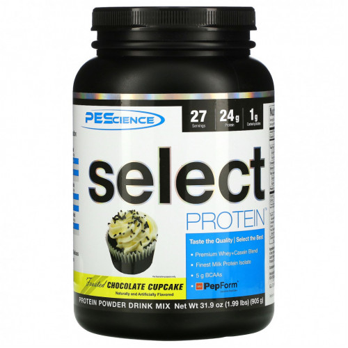 PEScience, Select Protein, шоколадный кекс с глазурью, 905 г (31,9 унции)