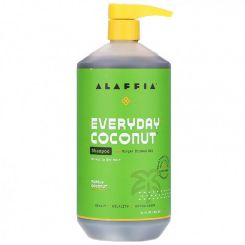 Alaffia, Everyday Coconut, шампунь, для нормальных и сухих волос, чистый кокос, 950 мл (32 жидк. Унции)