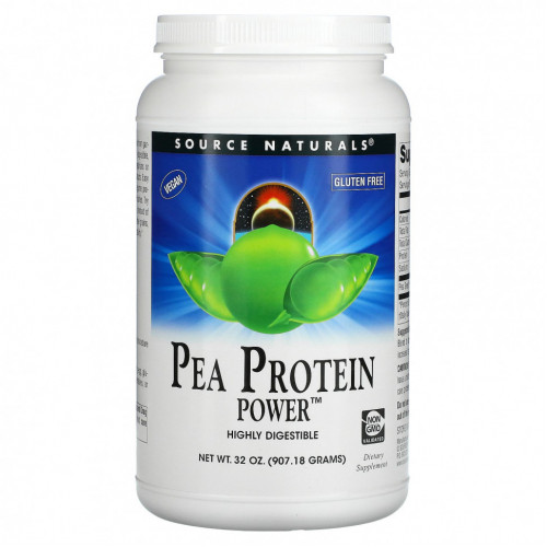 Source Naturals, Pea Protein Power, гороховый протеин, 907,18 г (32 унции)