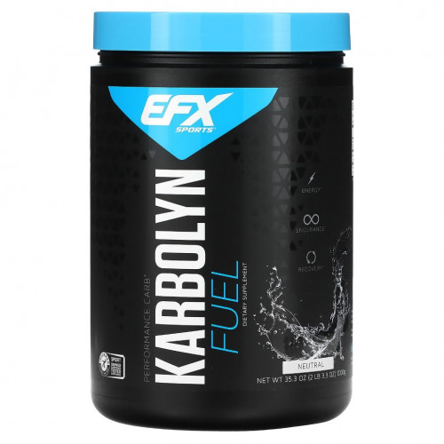 EFX Sports, добавка Karbolyn Fuel, с нейтральным вкусом, 1000 г (2,2 фунта)