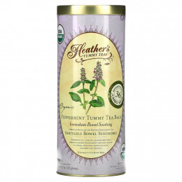 Heather's Tummy Care, Tummy Teas, Organic Peppermint Tea Bags, Caffeine Free, 36 Extra Large Tea Bags, 4.2 oz (120 g)