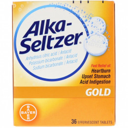 Alka-Seltzer, Gold, 36 шипучих таблеток