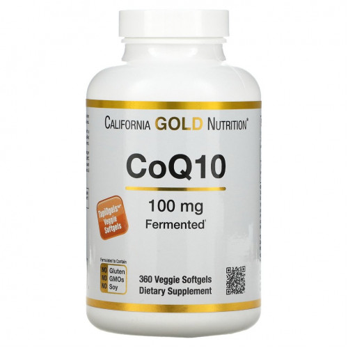 California Gold Nutrition, коэнзим Q10, 100 мг, 360 растительных капсул