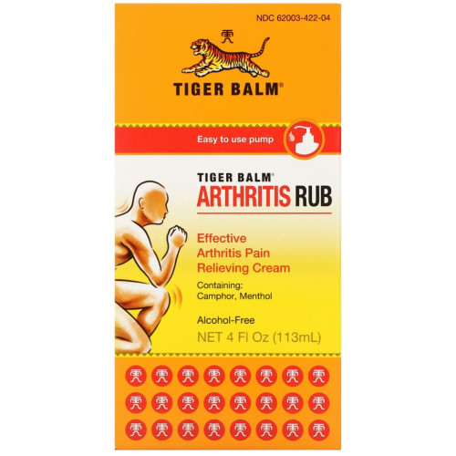 Tiger Balm, средство от артрита, без спирта, 113 мл (4 жидк. унции)