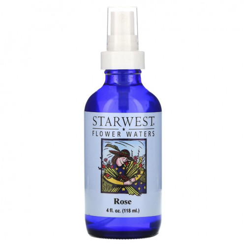 Starwest Botanicals, Цветочная вода с розой, 118 мл (4 жидких унции)