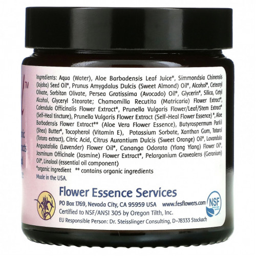 Flower Essence Services, Заживляющий крем, 4 жидких унции (118 мл)