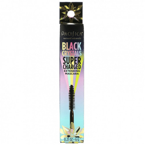 Pacifica, Super Charged Extension Mascara, черные кристаллы, 6 г (0,21 унции)