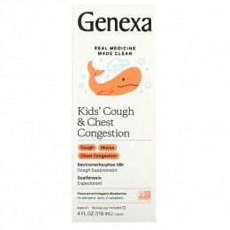 Genexa, Kid's Cough & Chest Congestion, Organic Blueberries, 4 fl oz (118 ml)