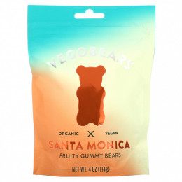 Vegobears, Santa Monica, мармеладки с фруктами, 114 г (4 унции)