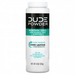 Dude Products, Пудра, пудра для тела, ментоловый холод, 4 унции (120 г)